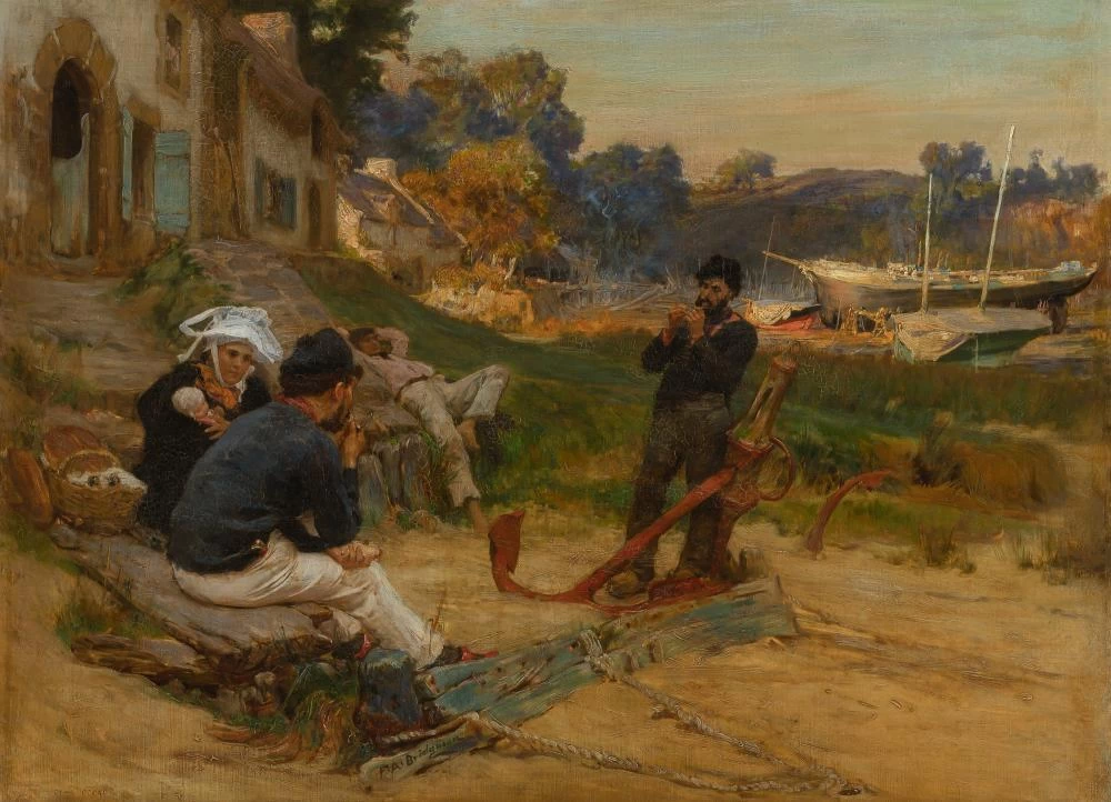 Pescatore a La Richardais, intorno al 1875